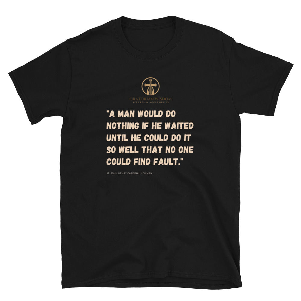 Black Cotton T-Shirt | Printed Cotton T-Shirt | Oratorian Wisdom