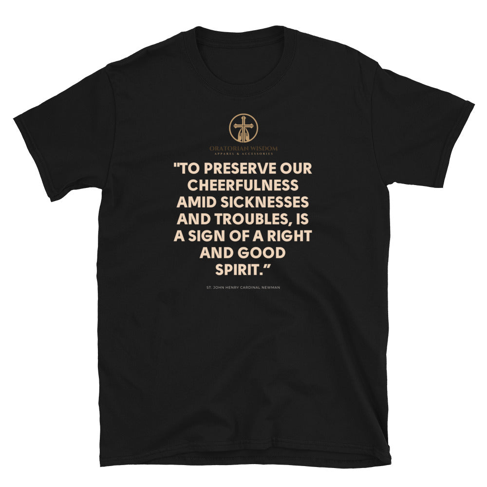 Black Short Sleeve T-Shirt | Short Sleeve T-Shirt | Oratorian Wisdom