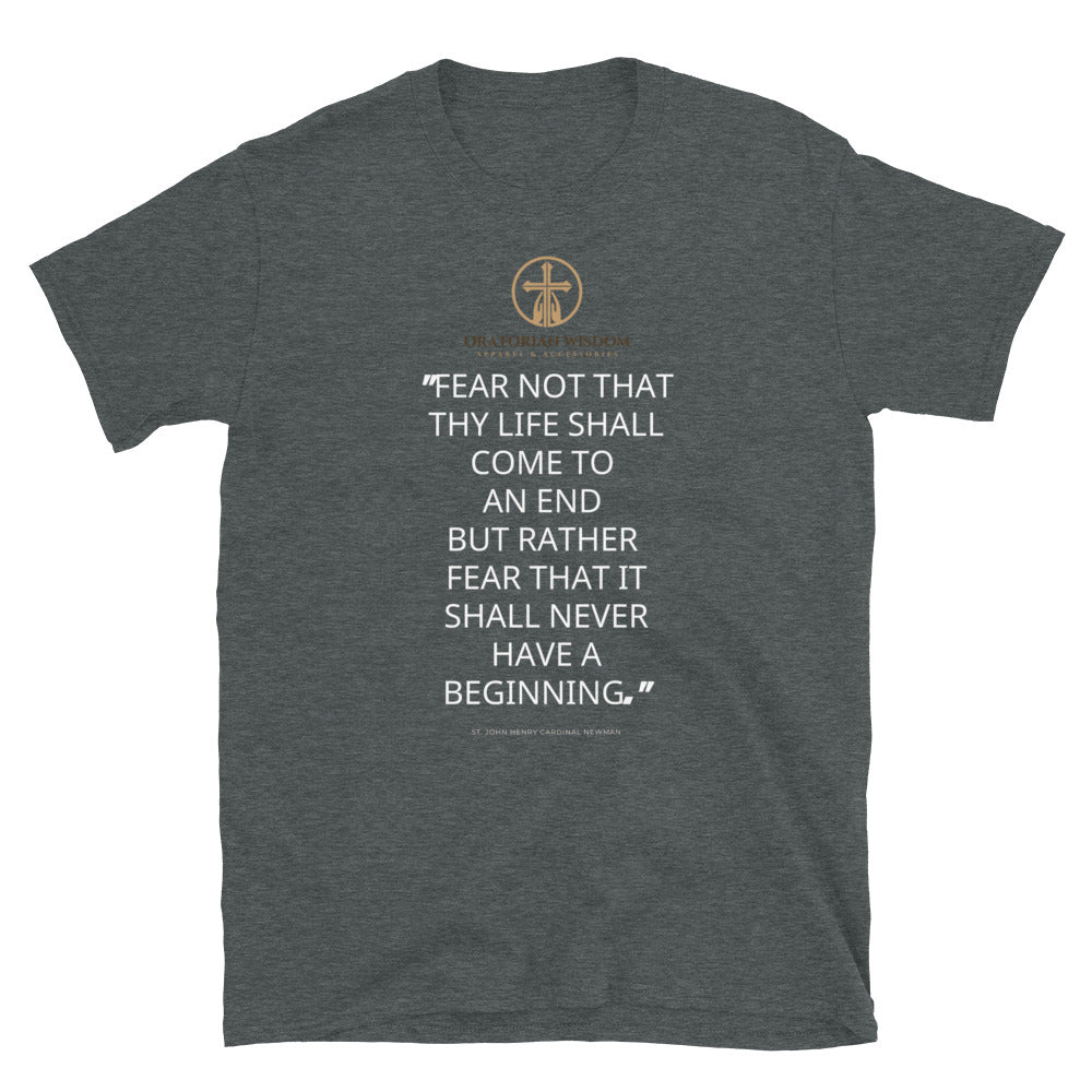 Short-Sleeve Cotton T-Shirt | Cotton T-Shirt | Oratorian Wisdom